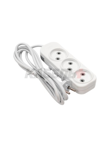 EL-BI,Myra,удлинитель 3гн2м б/з белый,527-110202-360