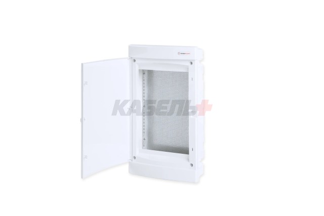 U36CW IT, Щит встраиваемый мультимедийный, 3 ряда, белая дверца, IP40