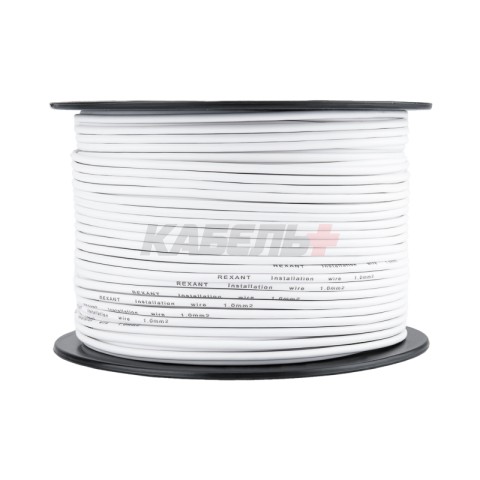 Провод ПГВА 1х1,00мм², белый, бухта 100м REXANT
