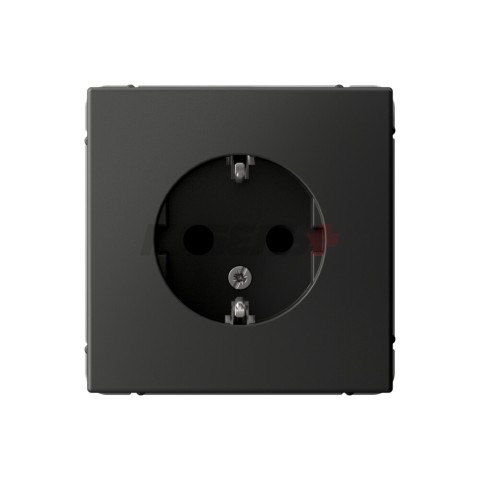 ARTGALLERY РОЗЕТКА с заземлением со шторками, 16А, механизм, БАЗАЛЬТ