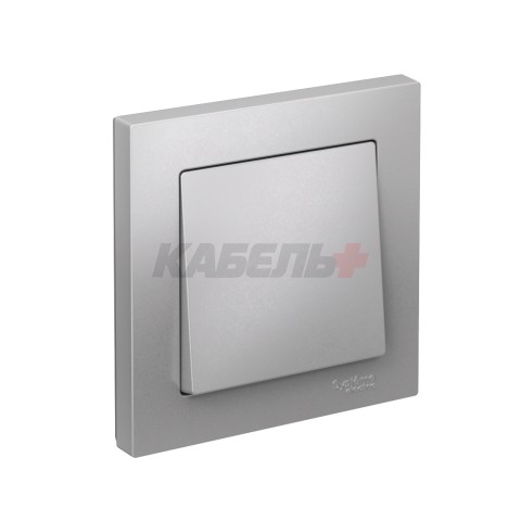 ATLASDESIGN 1-клавишный ВЫКЛЮЧАТЕЛЬ, сх.1, 10АХ, в сборе, быстрозажим. клем., АЛЮМИНИЙ