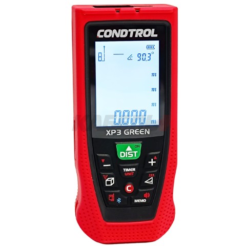 Дальномер лазерный XP3 Green (Зеленый / 120 м/ +- 1.5 мм / 3хAAA Ni-MH / Чехол), CONDTROL