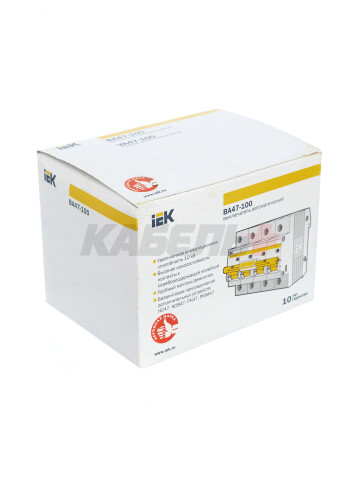 KARAT Автоматический выключатель ВА47-100 4P C 80А 10кА IEK