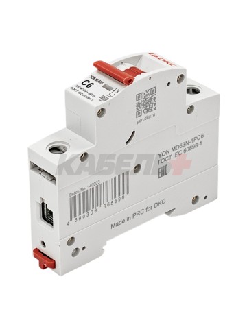 Автоматический выключатель YON max типа MD63N, 6кА, 1 полюс, хар-ка C, 3А DKC