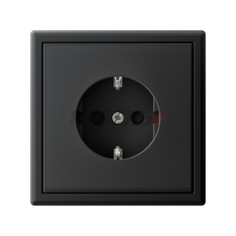 ARTGALLERY РОЗЕТКА с заземлением со шторками, 16А, механизм, быстрозажим. клем., КАРБОН