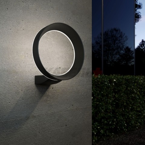 1710 TECHNO LED / Светильник садово-парковый со светодиодами Ring чёрный
