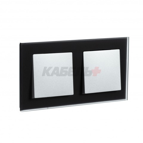 ATLASDESIGN NATURE 2-постовая РАМКА, МАТОВОЕ ОРГАНИЧЕСКОЕ СТЕКЛО ЧЕРНЫЙ