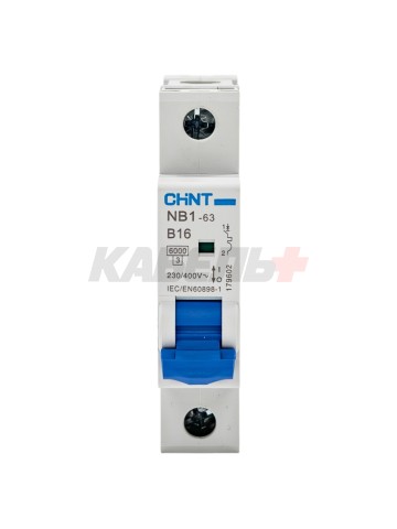 Автоматический выключатель NB1-63 1P 16A 6kA х-ка B (DB) (R)