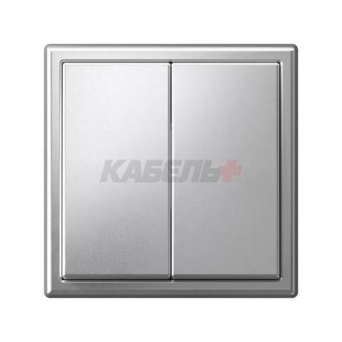 ARTGALLERY 2-клавишный ПЕРЕКЛЮЧАТЕЛЬ, 10АХ, механизм, быстрозажим. клем., АЛЮМИНИЙ