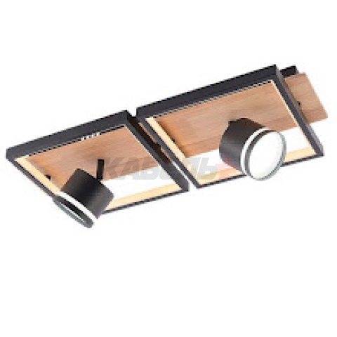 Светильник D6591/2+2 68Вт+30Вт чёрный/дерево