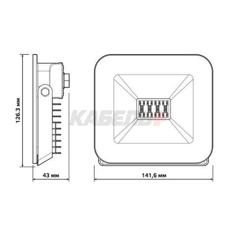 Прожектор Gauss Smart Home 20W 1400lm 3000-6500K 200-240V IP65 черный RGBW+изм.цв.темп.+диммирование LED 1/20