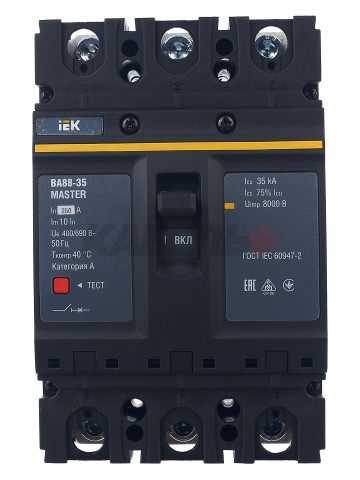 Выключатель автоматический ВА88-35 3Р 250А 35кА MASTER IEK
