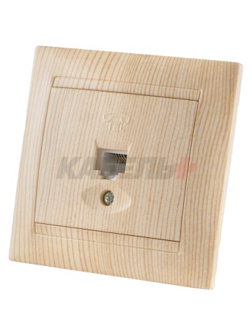 Розетка телефонная RJ11 сосна "Лама" TDM