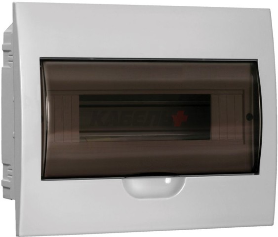 Корпус пластиковый ЩРВ-П-12 черн. прозр. дверь IP41 GENERICA