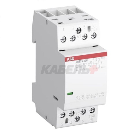 Контактор модульный ESB25-22N-06, 25A, 2NO+2NC, 230_240VAC/DC, 2M