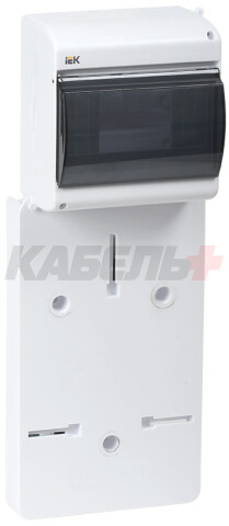 Панель для уст.счет-ка ПУ1/2-6 1-фазн. с боксом для автоматов модульных серий (6мод) с прозр крышкой (149х420х30мм)ИЭК