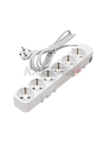 EL-BI,Myra,удлинитель 6гн2м с/з белый,527-010202-611