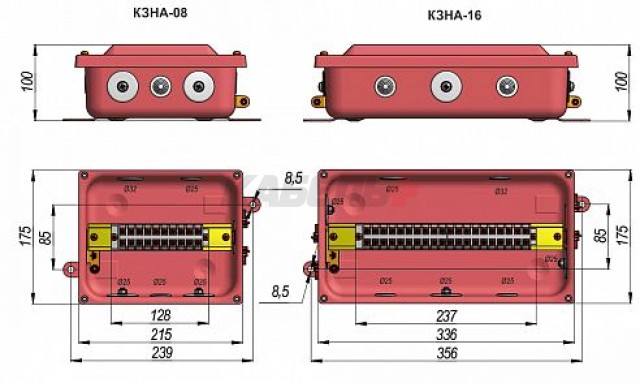 Коробка с зажимами наборными КЗНА-08 У3 IP43 ГОФРОМАТИК