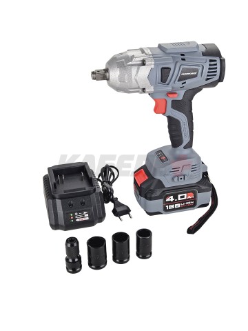 Аккумуляторный гайковерт бесщеточный ударный E0105 ProfiPower DWDTW-20V (Li-ion-1шт, 4.0Ач, 600Нм, З/У, кейс)