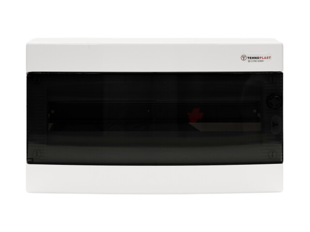 N18C, Щит навесной, 1 ряд, 18 мод., прозрач. дверца, IP40
