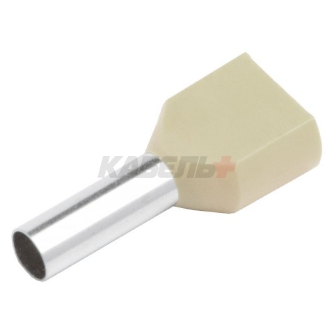 Наконечник-гильза General НШВИ(2) GNGI-E2-2x10-14-50 Слоновая кость, 50 штук
