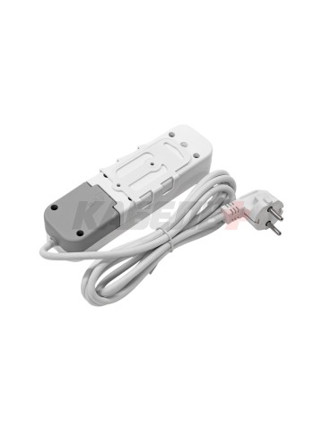 EL-BI,Myra,удлинитель 3гн2м с/з с выкл. белый,527-010202-312