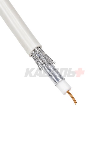 Кабель коаксиальный RG6 медный 75Ом FPE PVC белый (300м) GENERICA