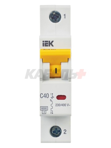 KARAT Автоматический выключатель ВА47-60M 1P C 40А 6кА IEK