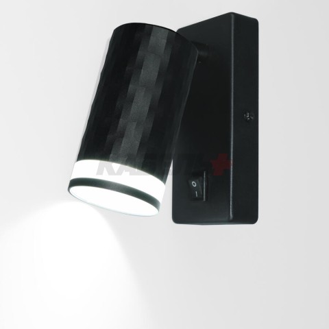 Бра GWL-GU10-M-IP20 Черный С боковым рассеивателем Кирпич