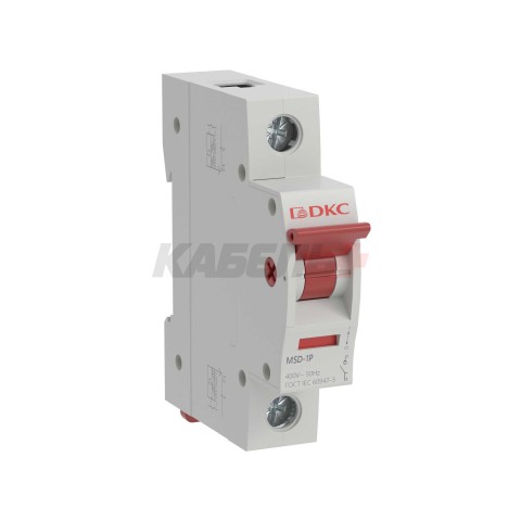 Выключатель нагрузки модульный YON max типа MSD, 1 полюс, 100А DKC