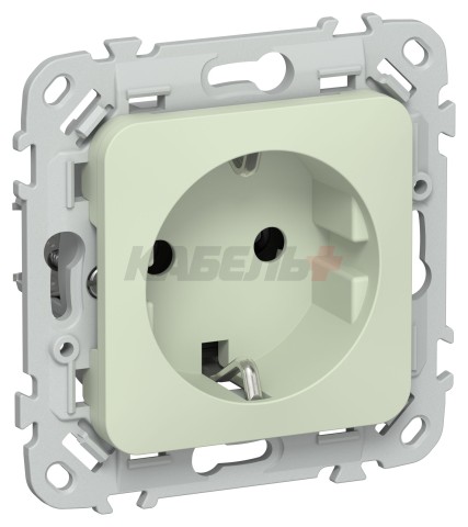 FLITE Розетка с заземлением без защитных шторок безвинтовое крепление 16А РС11-1-ФлП панг IEK