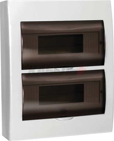 Корпус пластиковый ЩРН-П-24 черн. прозр. дверь IP41 GENERICA