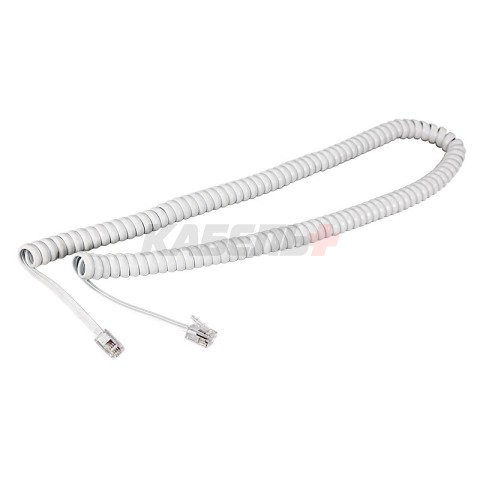 Шнур для телефонной трубки, витой RJ-10 (4P-4C), 2м, белый REXANT