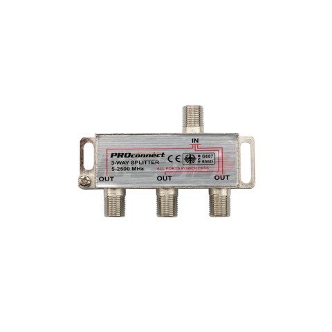 Делитель ТВх3 под F-разъем, 5-2500МГц СПУТНИК REXANT