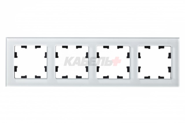 ATLASDESIGN NATURE 4-постовая РАМКА, ОРГАНИЧЕСКОЕ СТЕКЛО БЕЛЫЙ