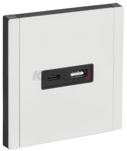FORTE&PIANO Розетка USB A+C 3,1А FP250M металл белый IEK