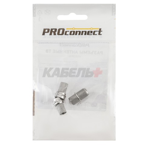 Переходник гнездо F – гнездо F, бочка с кольцом REXANT