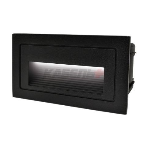 Светильник для ступеней 3Вт 5000К Металл Черный Прямоугольный General GSTL-S1-3BT-5K