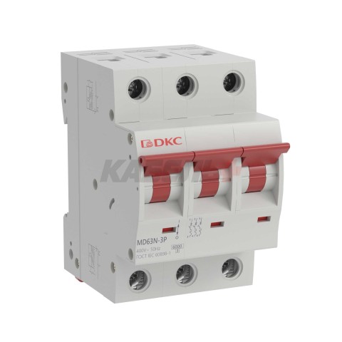 Автоматический выключатель YON max типа MD63N, 6кА, 3 полюса, хар-ка D, 3А DKC