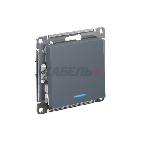 ATLASDESIGN 1-клавишный ВЫКЛЮЧАТЕЛЬ с подсветкой, сх.1а, 10АХ, мех., быстрозажим. клем., ГРИФЕЛЬ