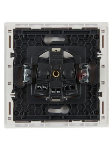 FORTE&PIANO Розетка 1-местная с заземлением с защитными шторками винтовое крепление 16А FP215 белый IEK