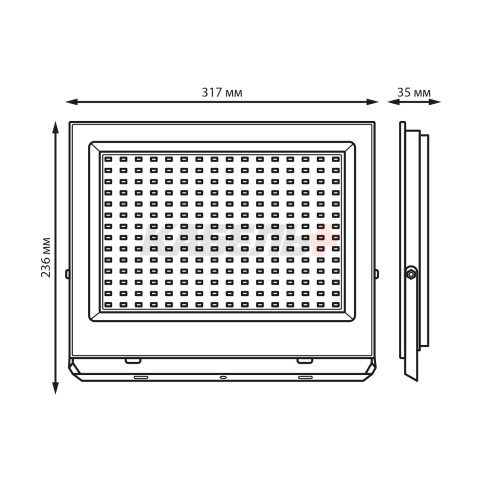 Прожектор светодиодный Gauss Elementary 150W 13500lm IP65 6500К ХАКИ