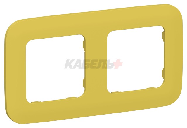 FLITE Рамка 2-местная РУ-2-А-ФлЖК желтый карри IEK