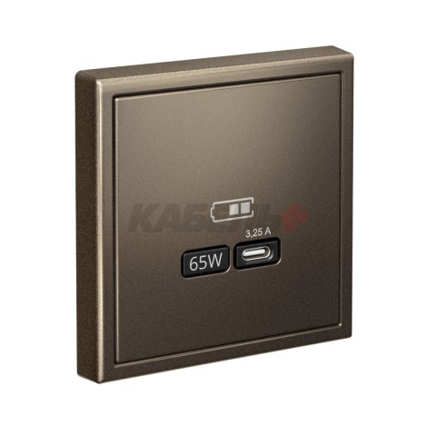 ARTGALLERY USB РОЗЕТКА тип-С 65Вт высокоскор.заряд. QC, PD, механизм, МОККО