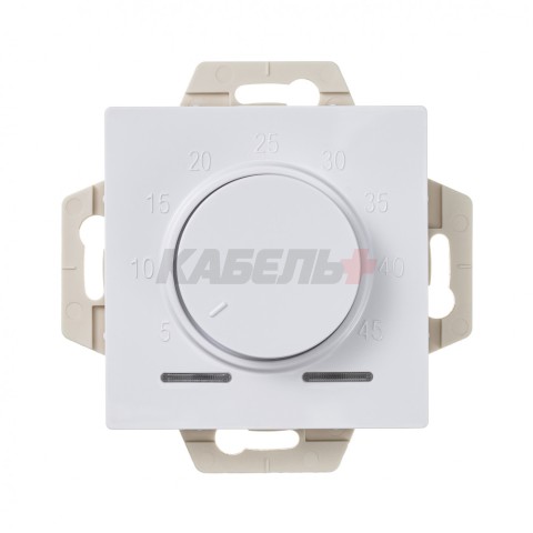 ATLASDESIGN ТЕРМОСТАТ электронный для теплого пола с датчиком, 10A, механизм, БЕЛЫЙ