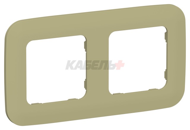 FLITE Рамка 2-местная РУ-2-А-ФлО оливковый IEK
