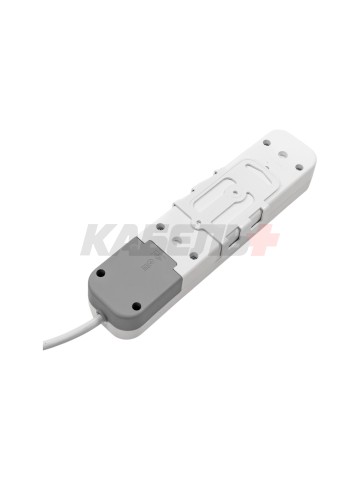 EL-BI,Myra,удлинитель 4гн2м с/з с выкл. белый,527-010202-412