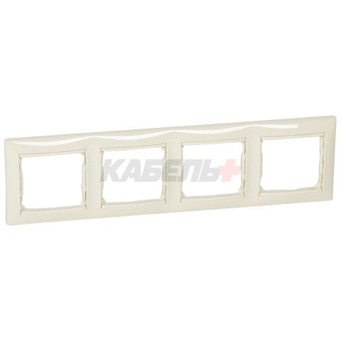 Valena - Рамка 4 поста верт/гориз, сл.кость