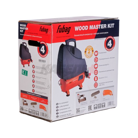 Компрессор WOOD MASTER KIT + 4 (OL 195/6 + 4 предмета)