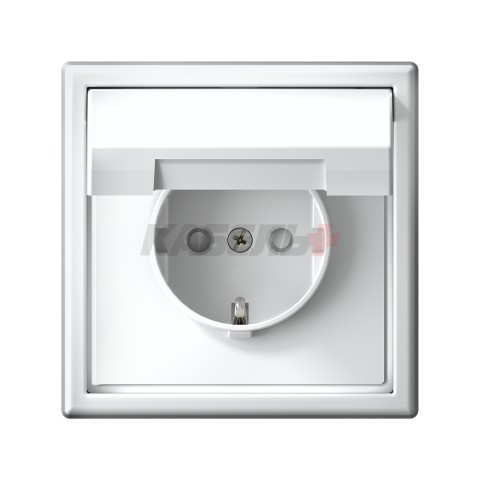 ARTGALLERY РОЗЕТКА с заземл. со шторк. с крышк., 16А, IP20, механизм, быстрозажим. клем., БЕЛЫЙ